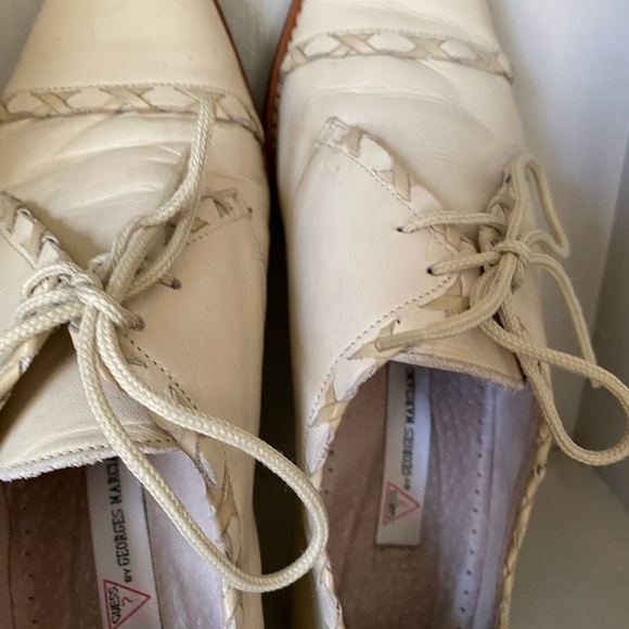 Guess by Marciano Cream Lace-Up Flats boho western vintage y2k - Picture 4 of 10